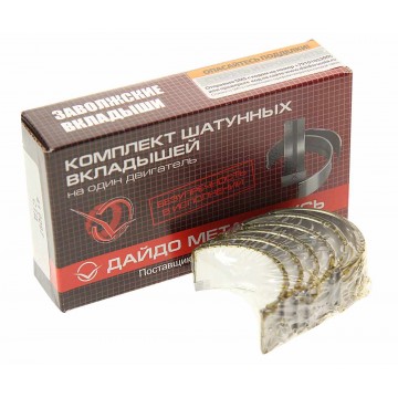Вкладыши DAEWOO Matiz (0.8) шатунные d+0.00 комплект (6шт.), 41 0097, ДАЙДО МЕТАЛЛ РУСЬ