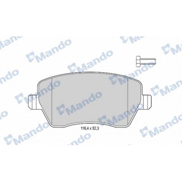 Колодки тормозные Citan (415) передние (4шт.), MBF015179, MANDO