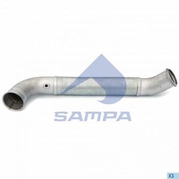 Труба промежуточная глушителя с гофрой, 041.376, SAMPA