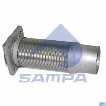 Гофра IVECO EuroTech выхлопной системы с фланцем (100х325мм), 060.233, SAMPA