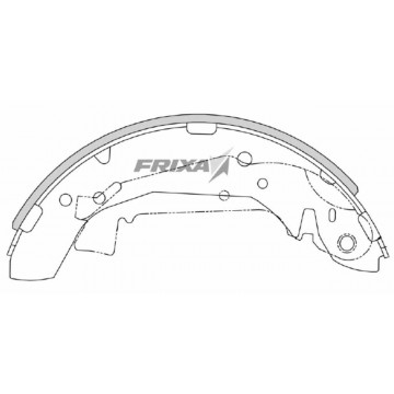 Колодки тормозные Elantra XD (-00),Matrix (02-) задние барабанные (4шт.) FRIXA, FLH02F, HANKOOK FRIXA