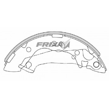 Колодки тормозные Accent (ТАГАЗ) задние барабанные (4шт.) FRIXA, FLH013, HANKOOK FRIXA