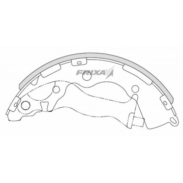 Колодки тормозные Accent (06-) KIA Rio (05-) задние барабанные (4шт.) FRIXA, FLK18, HANKOOK FRIXA