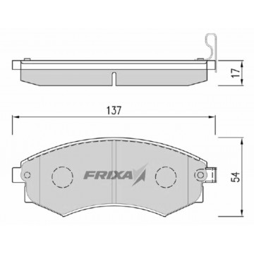 Колодки тормозные Elantra, Lantra (91-) (1.8) передние (4шт.) FRIXA, FPH02, HANKOOK FRIXA