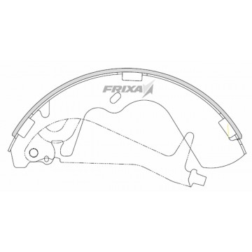 Колодки тормозные Starex H-1 (-02) (2WD) задние барабанные (4шт.) FRIXA, FLH09, HANKOOK FRIXA