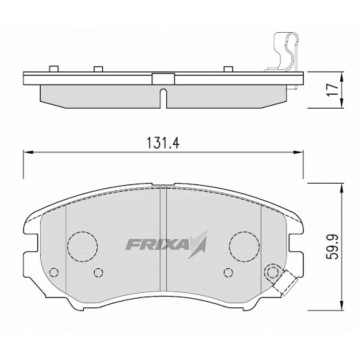 Колодки тормозные Elantra (06-) передние (4шт.) FRIXA, FPH21, HANKOOK FRIXA