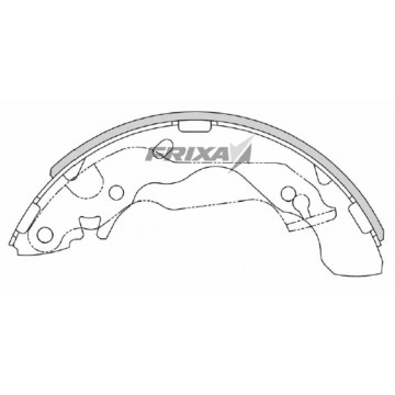 Колодки тормозные Elantra (96-),Matrix задние барабанные (4шт.) FRIXA, FLH01, HANKOOK FRIXA