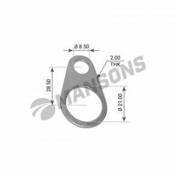 Фиксатор SAF ролика тормозной колодки (32х19х60)(петля), WA88, MANSONS